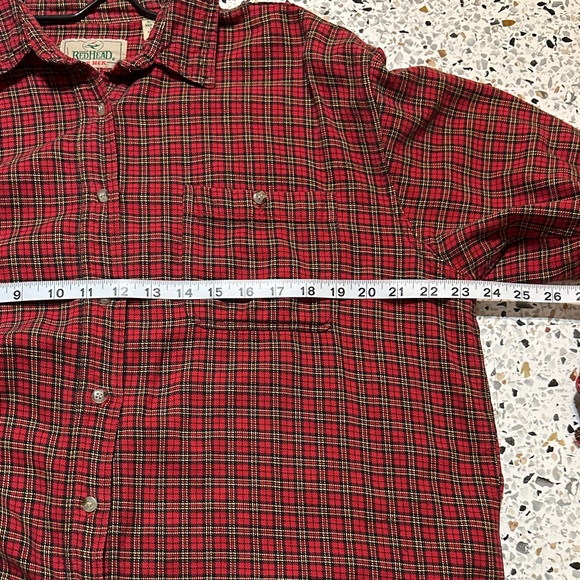 Vintage 100% cotton super soft flannel button down shirt readhead XL - Picture 7 of 8